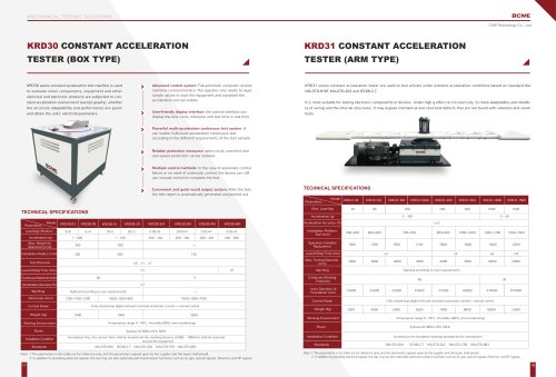 KRD30 & KRD31 Constant Acceleration Testing Machine