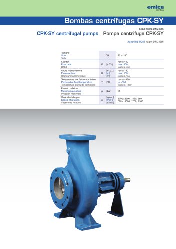 CPK-SY Pump for Industrial processes  closed impeller