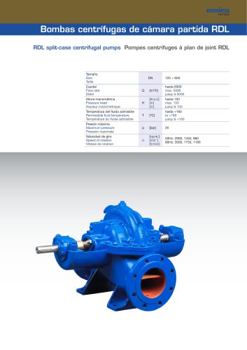 RDL Split chamber centrifugal pumps