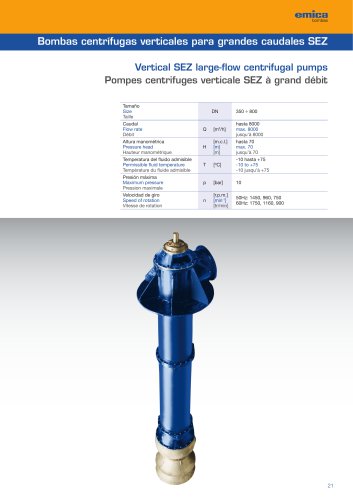 SEZ - Vertical centrifugal pump, High Flow