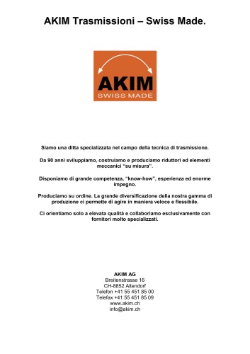 AKIM Catalogo generale