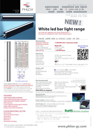 White led bar light range