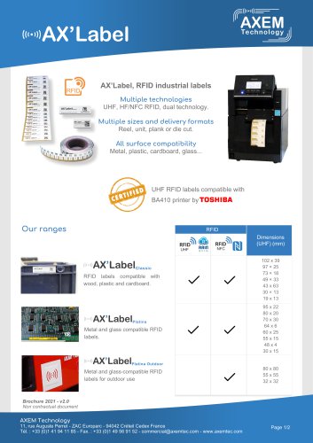 AX’Label, RFID industrial labels