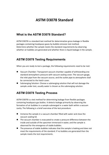 Saicheng ASTM D3078 Standard