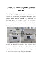 Saicheng Gas Permeability Tester丨Unique Features 