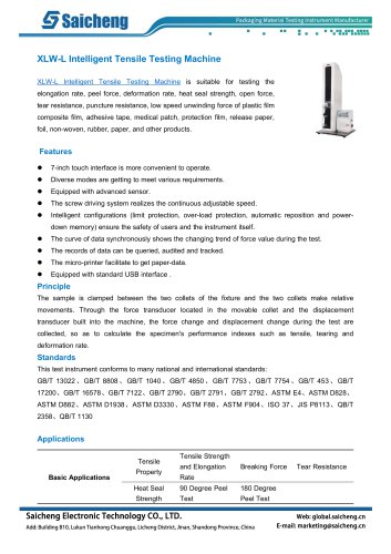 Saicheng Intelligent Tensile Testing Machine XLW-L