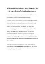 Why Food Manufacturers Need Objective Gel Strength Testing for Product Consistency