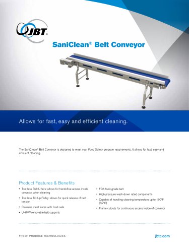 SaniClean® Belt Conveyor