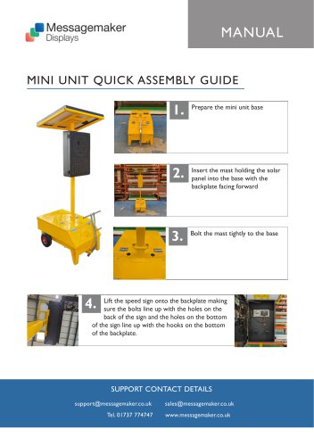 MINI UNIT QUICK ASSEMBLY GUIDE