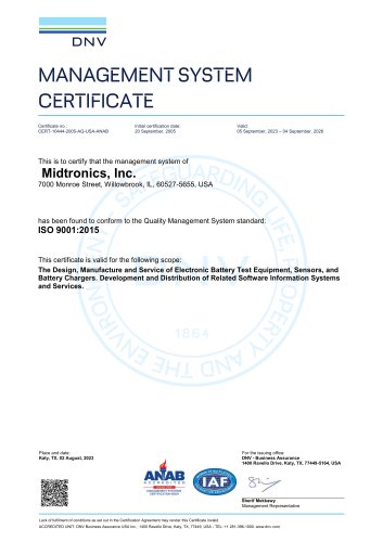 MANAGEMENT SYSTEM  CERTIFICATE