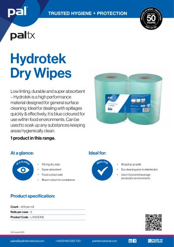 Hydrotek Dry Wipes