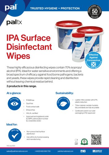IPA Surface Disinfectant Wipes