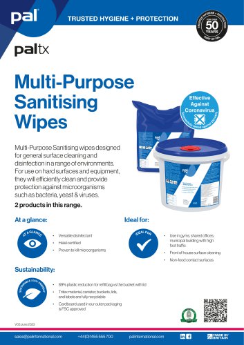 Multi-Purpose Sanitising Wipes