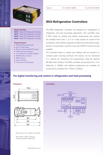 IR33 Refrigeration Controllers