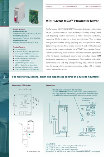 MINIFLOW2-MCUTM Flowmeter Driver