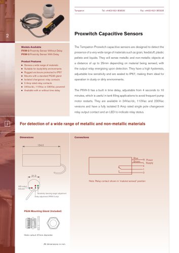 Proxwitch Capacitive Sensors