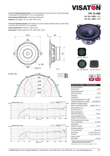 FR 10 HM - 4 Ohm