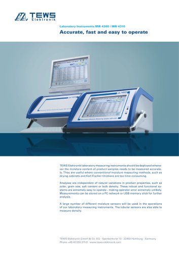 laboratory instruments   MW 4300 / MW 4310