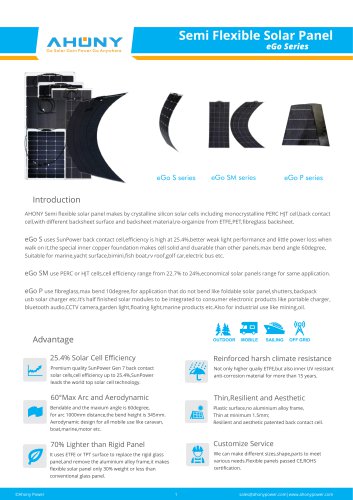 Semi Flexible Solar Panel eGo Series