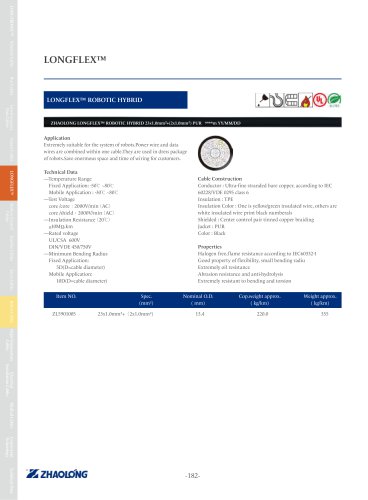 LONGFLEX® ROBOTIC HYBRID Power cable