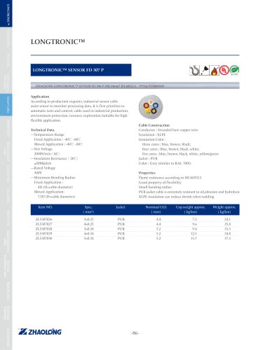 zhaolong LONGTRONIC® FD 307 P Data electrical cable