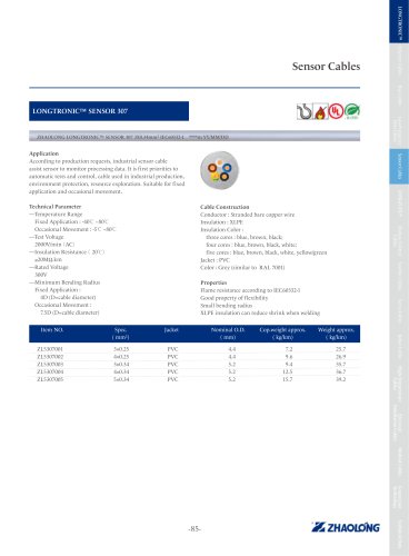 zhaolong LONGTRONIC® SENSOR 307 Data electrical cable