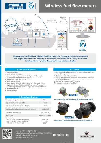 DFM S7, DFM Marine S7 - Wireless fuel flow meters