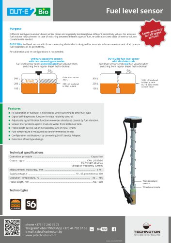 DUT-E 2Bio fuel level sensor