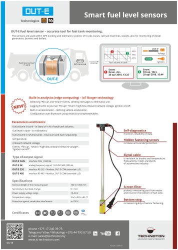 DUT-E fuel level sensor