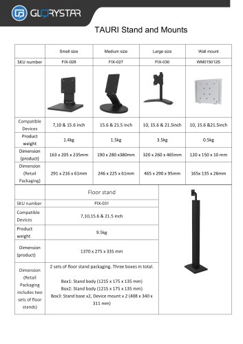 TAURI Stand and Mounts