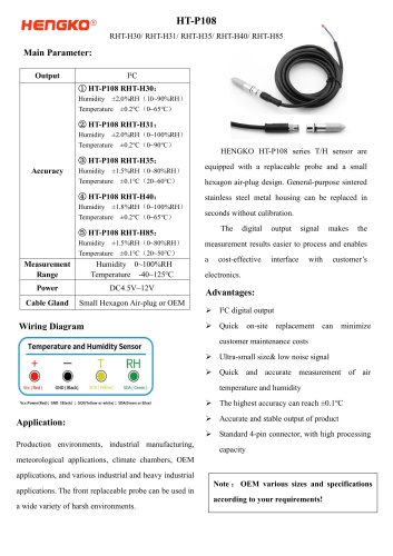 HENGKO Humidity Sensor Probe HT-P108