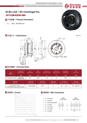 Electrical cabinet fan CF133B-E230-380