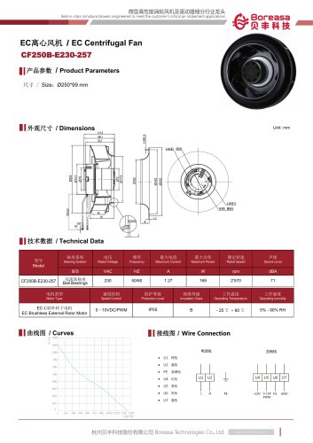 Electronic fan CF250B-E230-257