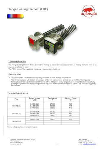 Flange heating element