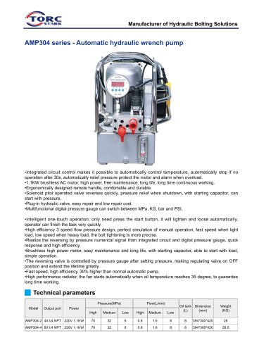 AMP304 series hydraulic torque pump