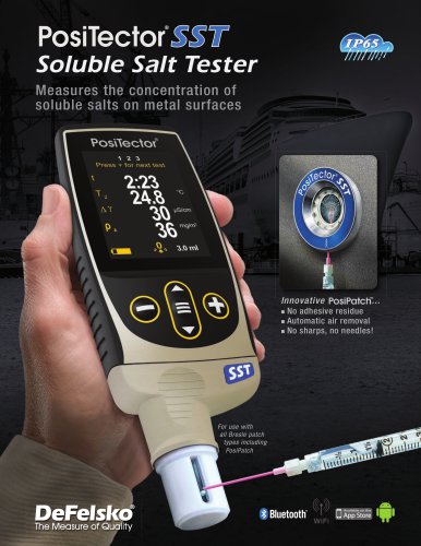 Measures the concentration of soluble salts on metal surfaces