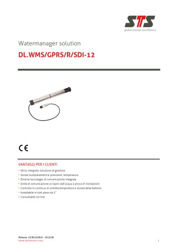 DL.WMS/GPRS/R/SDI-12 Datalogger di livello & Trasmissione dati via GPRS