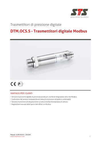 DTM.OCS.S Trasmettitori digitale Modbus