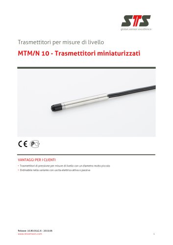 MTM/N 10 Trasmettitori miniaturizzati