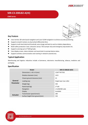 Conveyor Mobile Robot MR-C3-200LB2-A(HI)