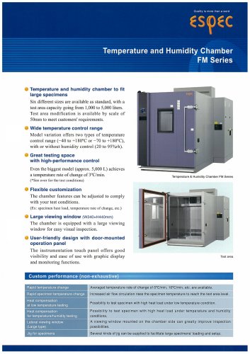 Temperature and humidity chamber FM series