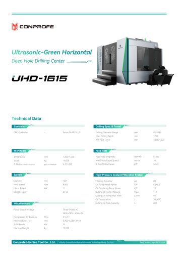 UHD-1615 Horizontal Deep Hole Drilling Center