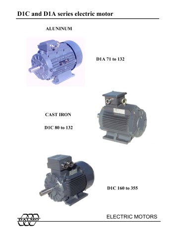 D1C and D1A series electric motor