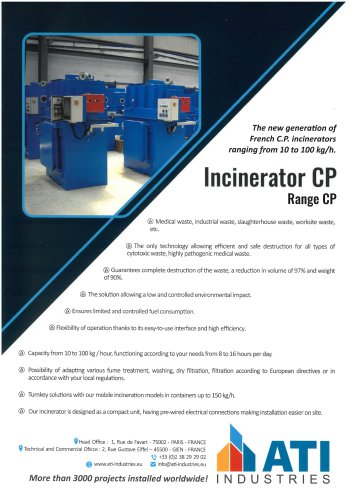 CP Series Compact Incinerator