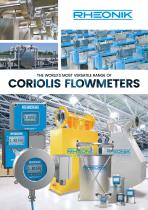 THE WORLD'S MOST VERSATILE RANGE OF Coriolis Flowmeters