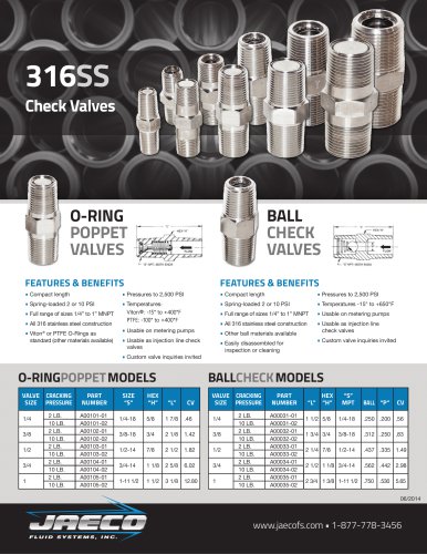 316SS Check Valves