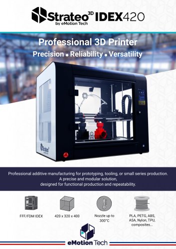 Datasheet Strateo3D IDEX420