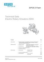 Tecnical Data SIPOS 5 rotary actuators 2SA5 - 1