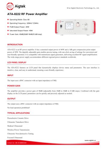 ATA-8222 RF Power Amplifier