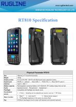 RT810  Android PDA 1D / 2D Barcode Scanner Handheld Data Collector